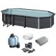 GRE Komposit Pool Oval 6,64x3,86x1,24 m
