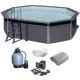 GRE Komposit Pool Oval 5,24 x3,86 x1,24 m